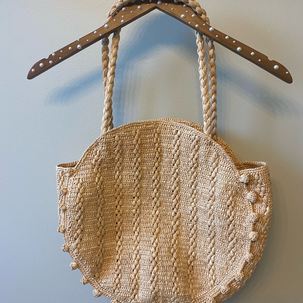 Sezane Raffia June Bag